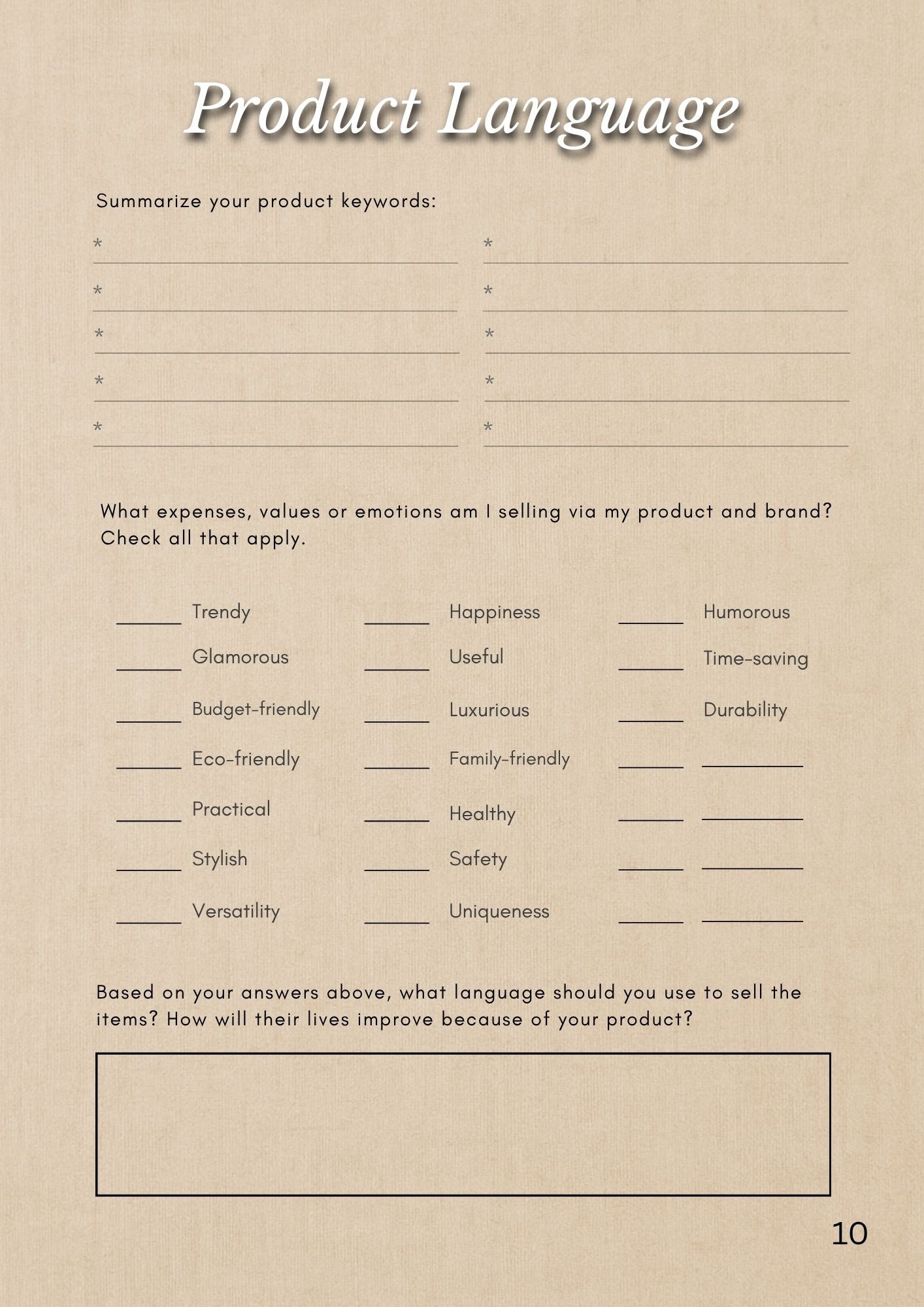 Handmade Business Planner