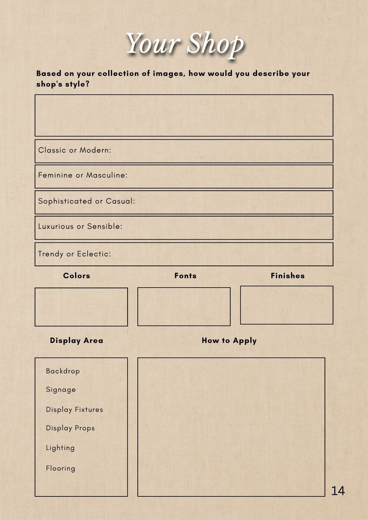 Handmade Business Planner