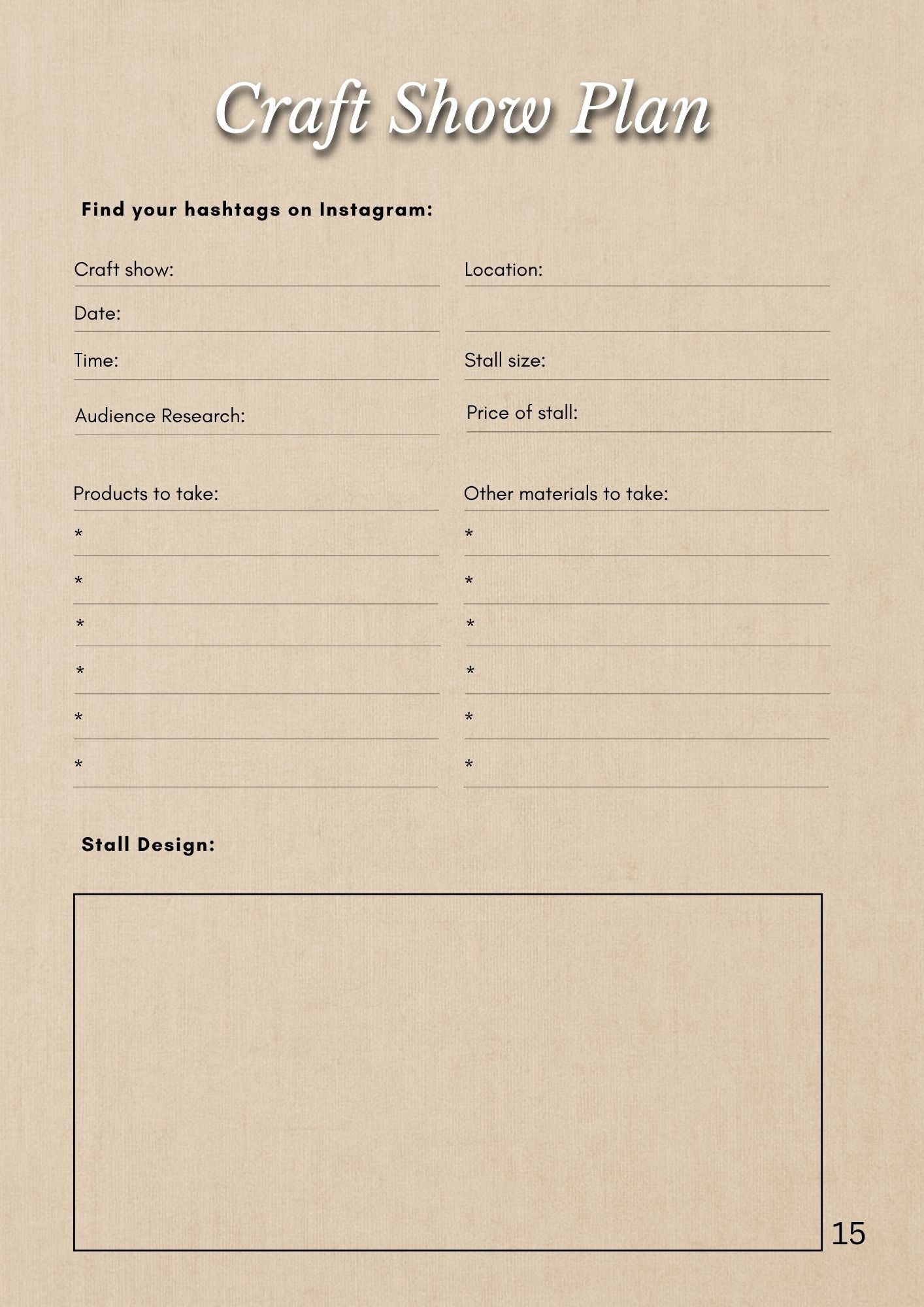 Handmade Business Planner