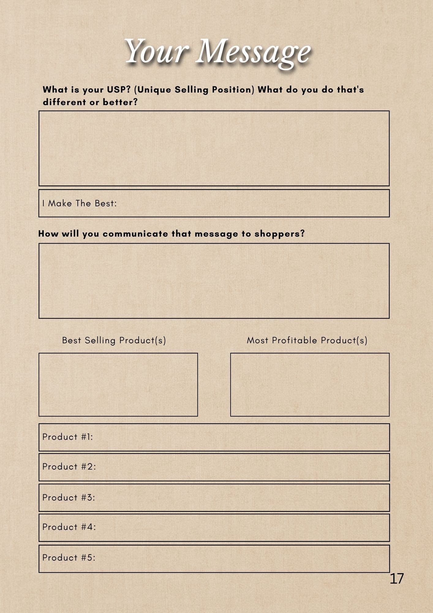 Handmade Business Planner