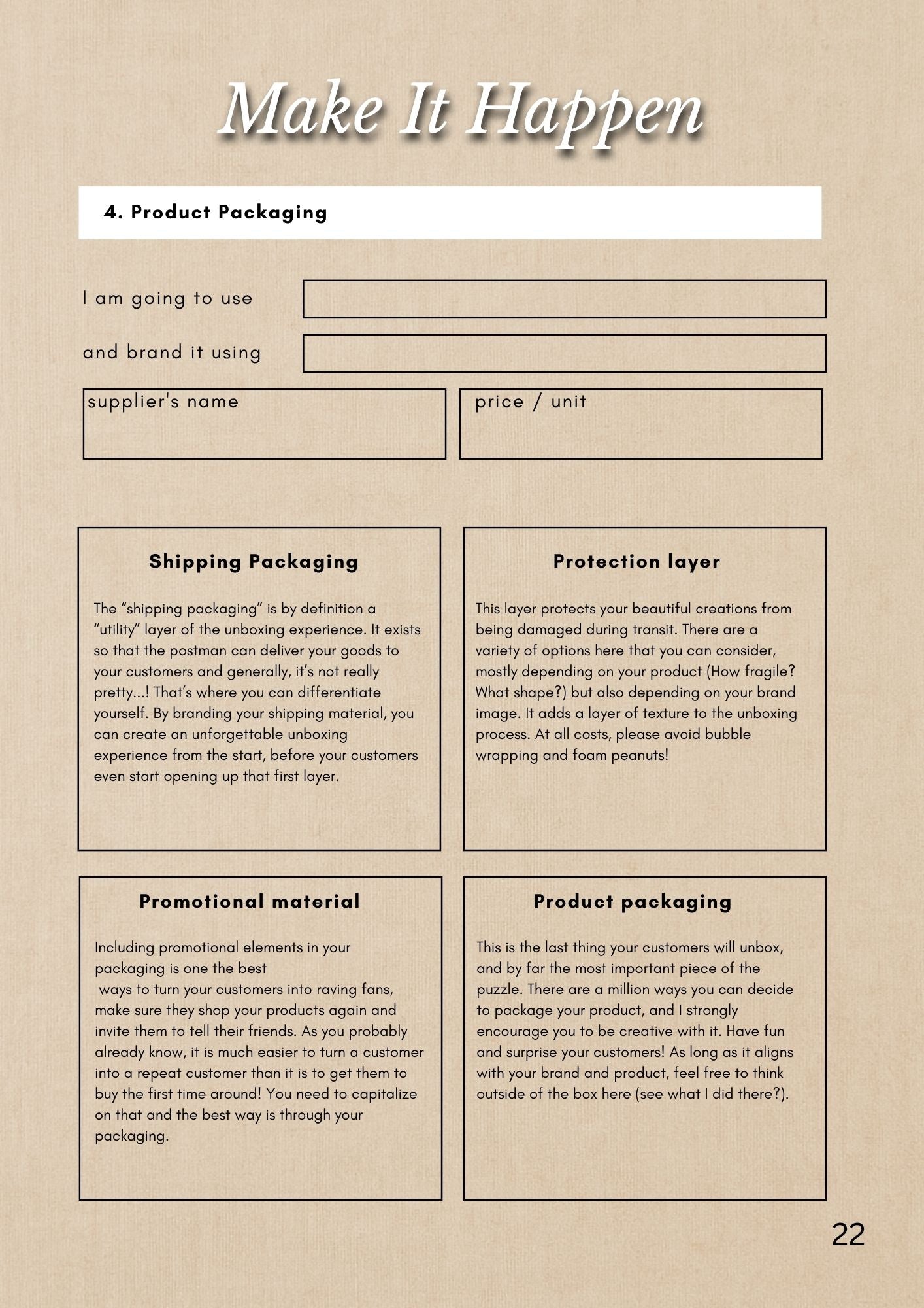 Handmade Business Planner