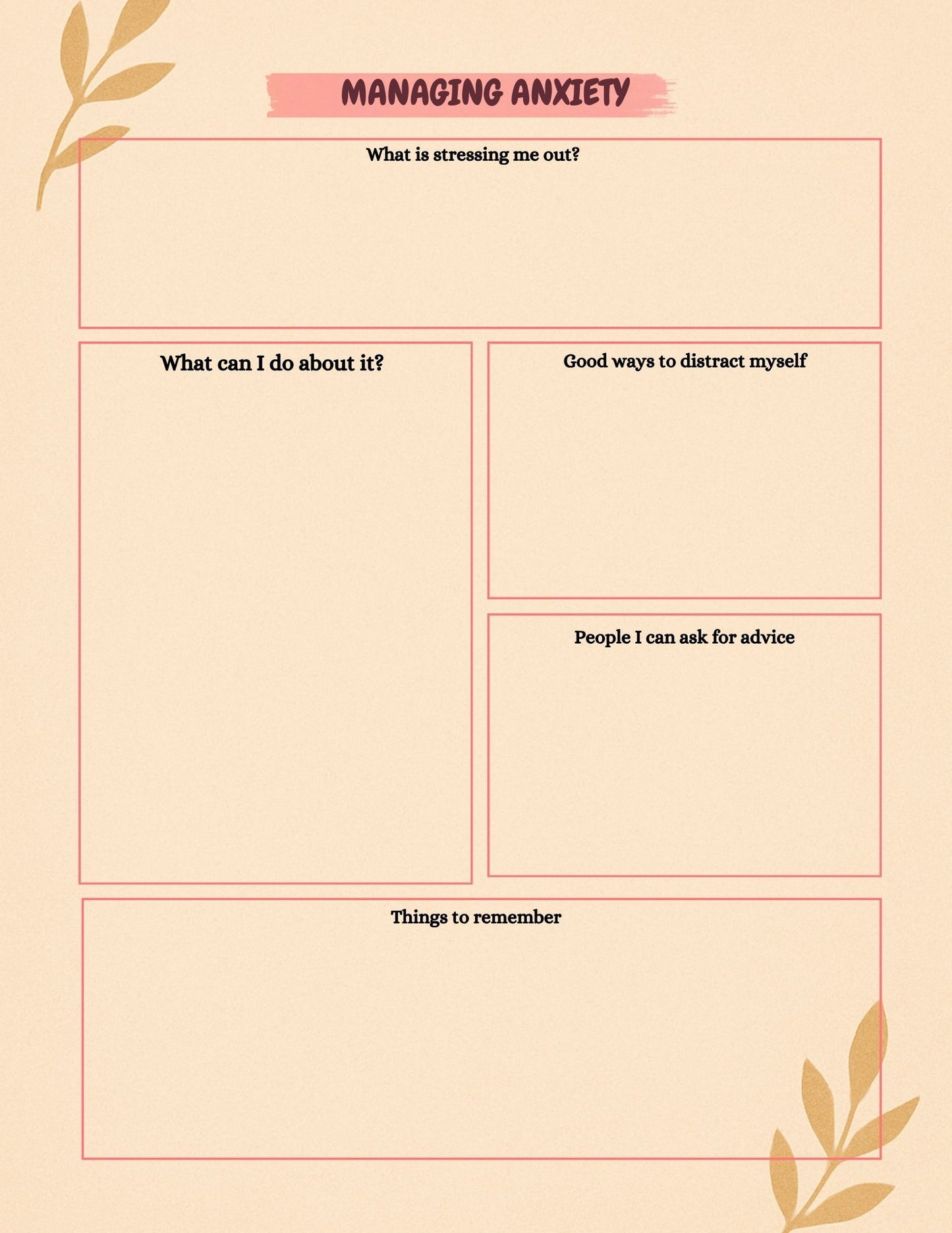 Mental Health Planner