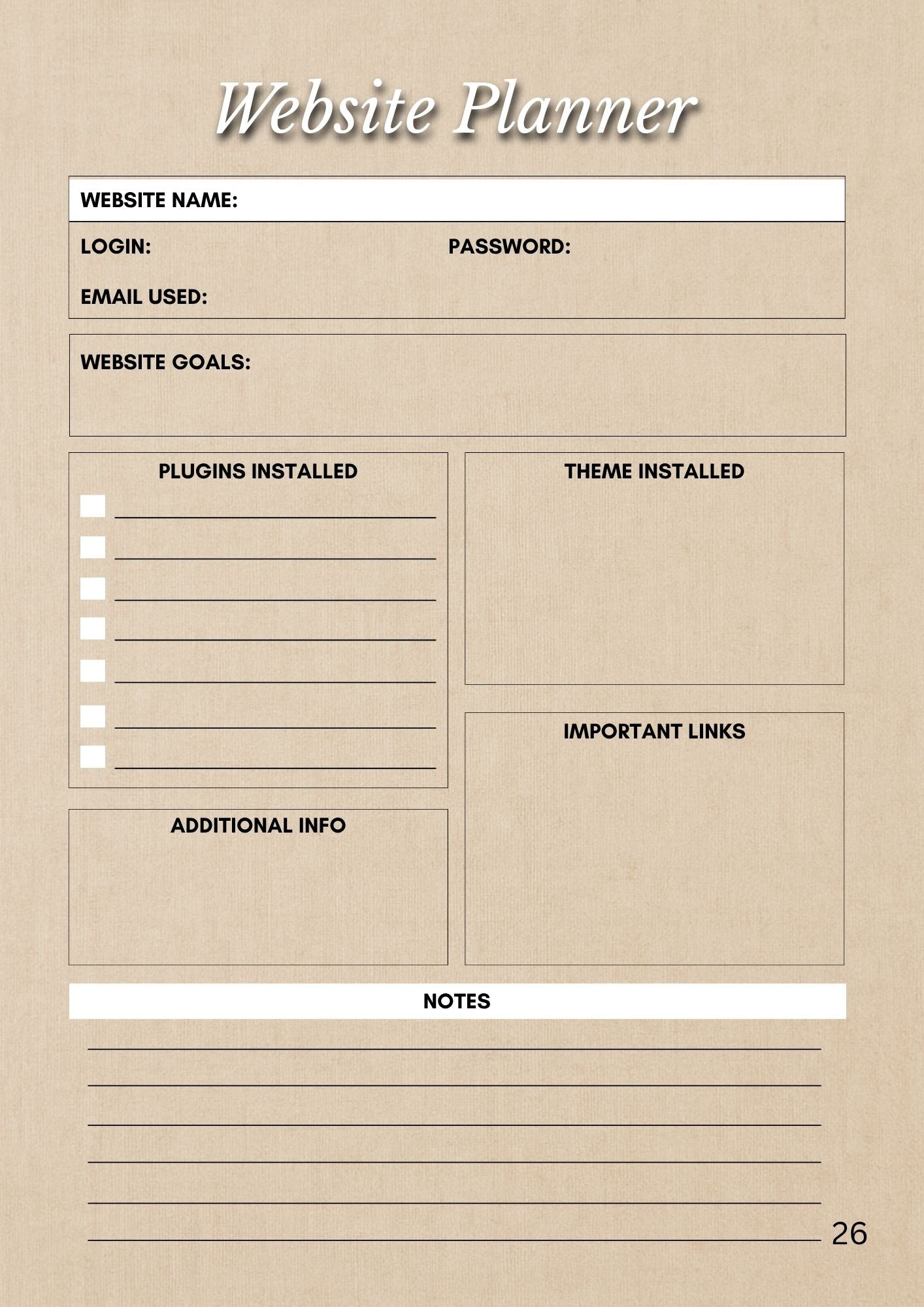 Handmade Business Planner