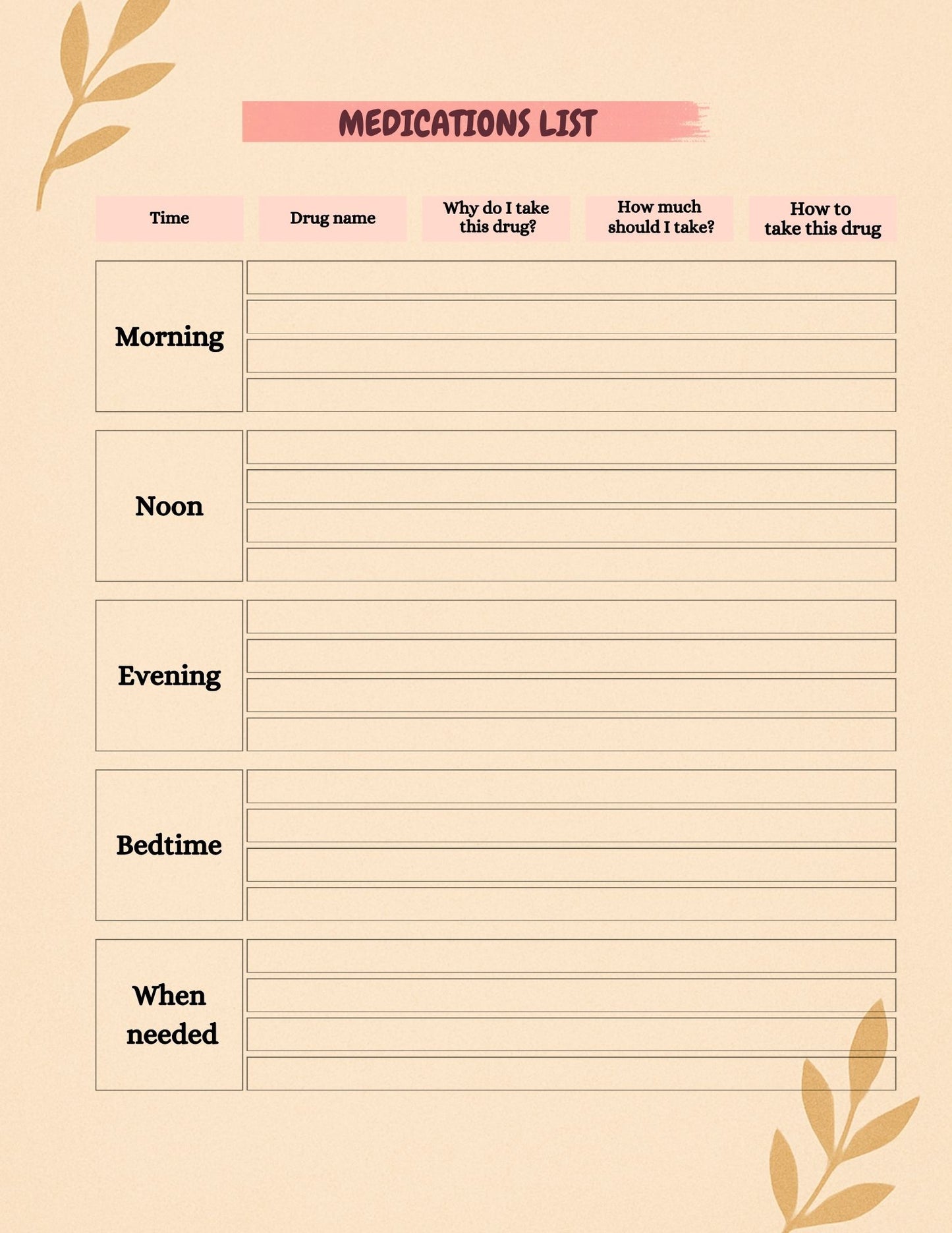 Mental Health Planner