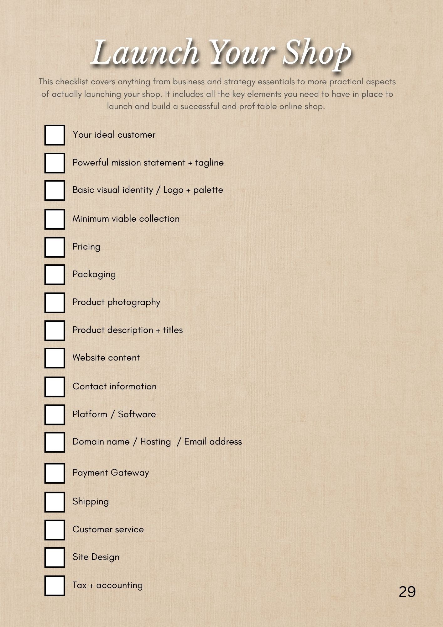 Handmade Business Planner