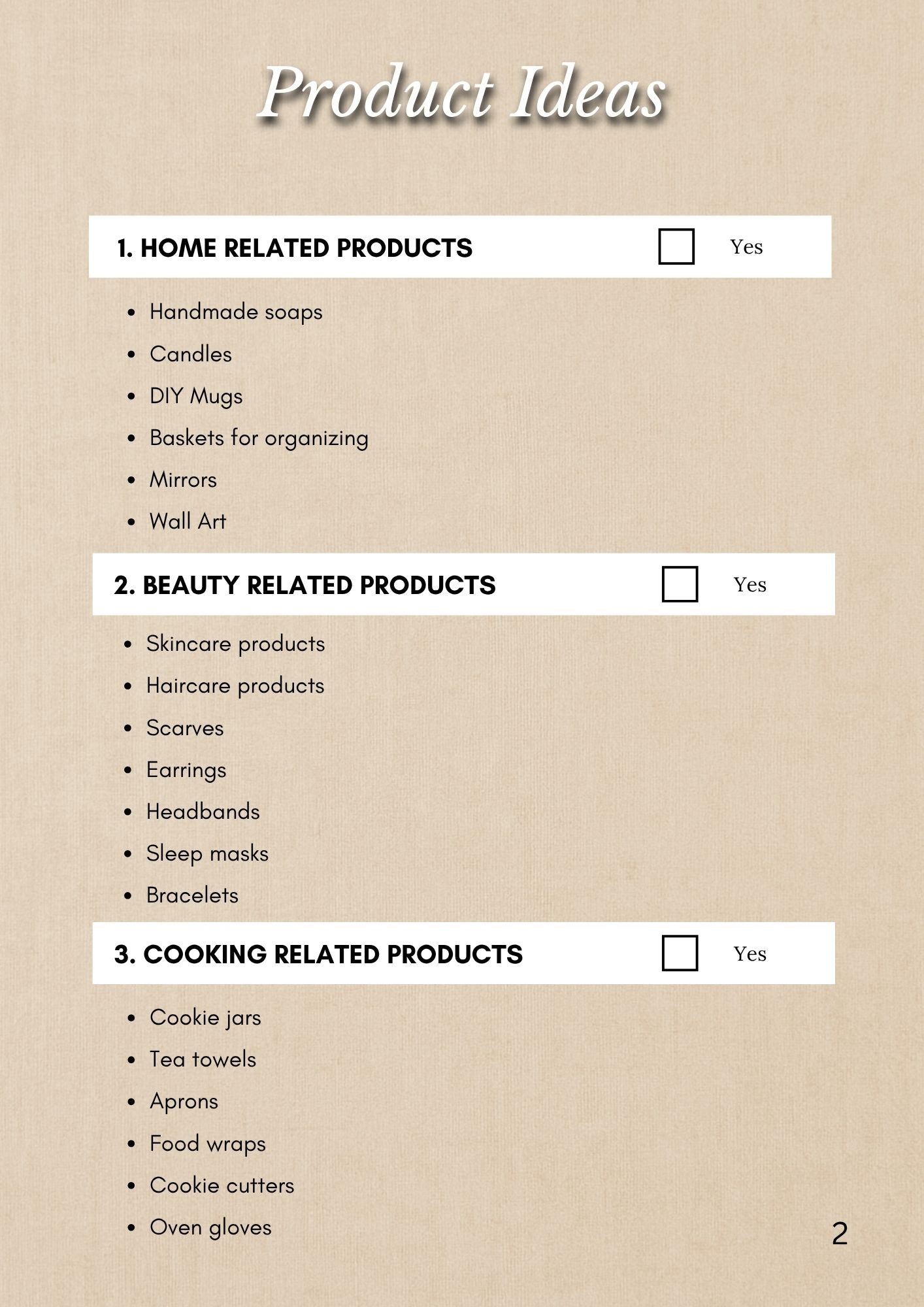 Handmade Business Planner