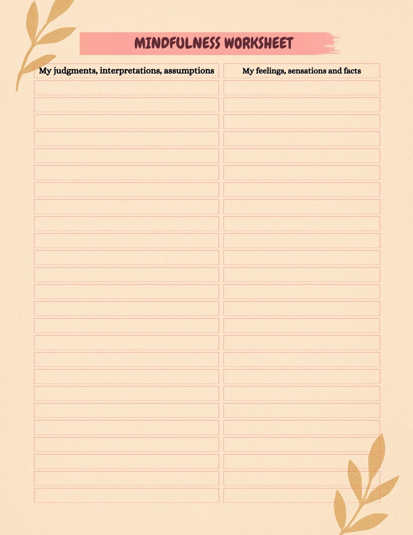 Mental Health Planner