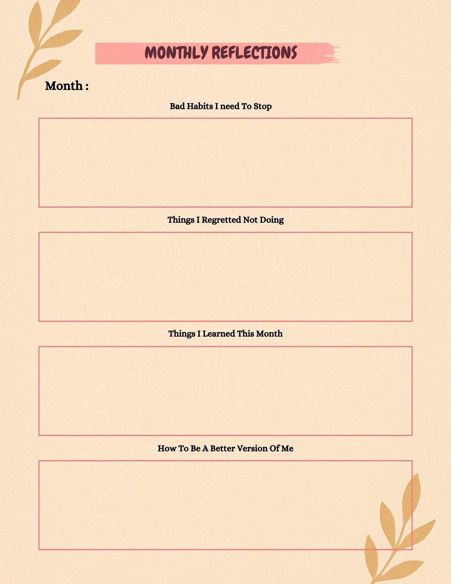 Mental Health Planner