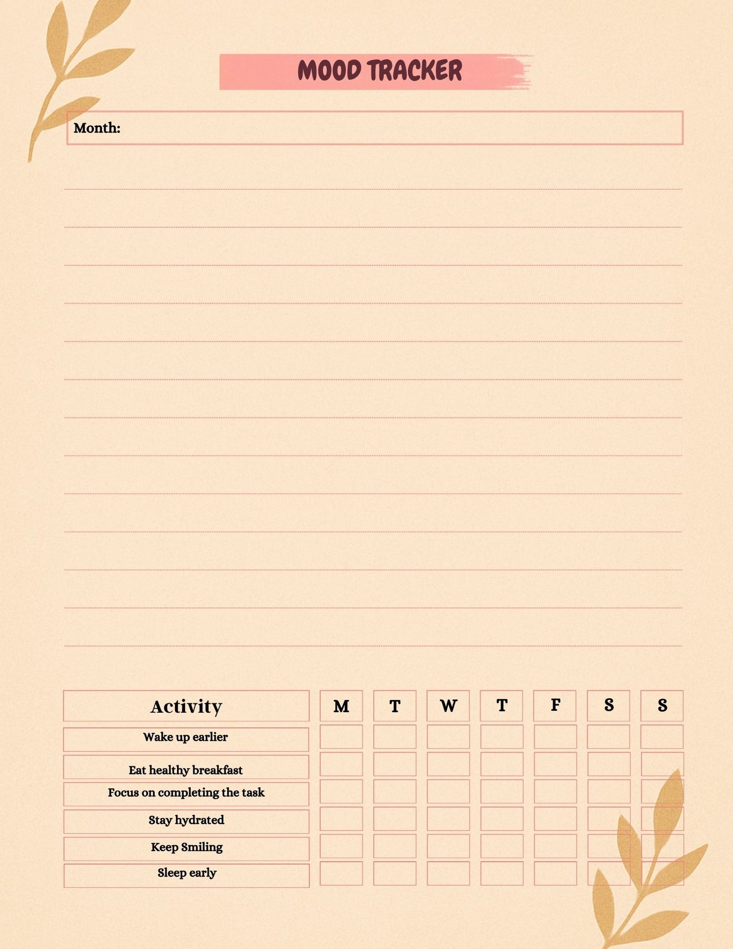 Mental Health Planner