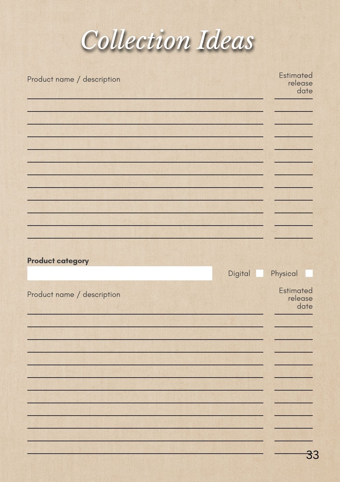Handmade Business Planner