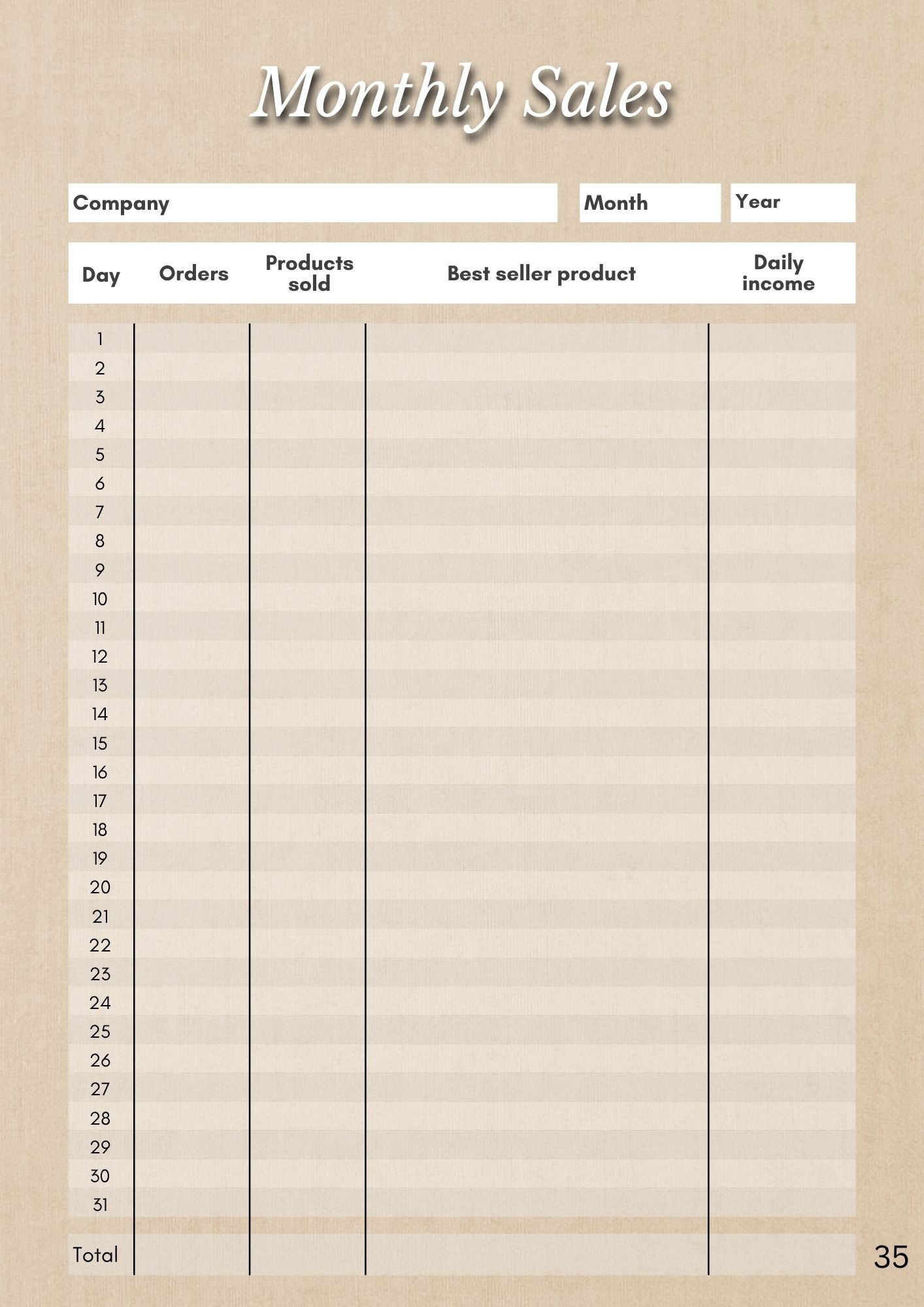 Handmade Business Planner