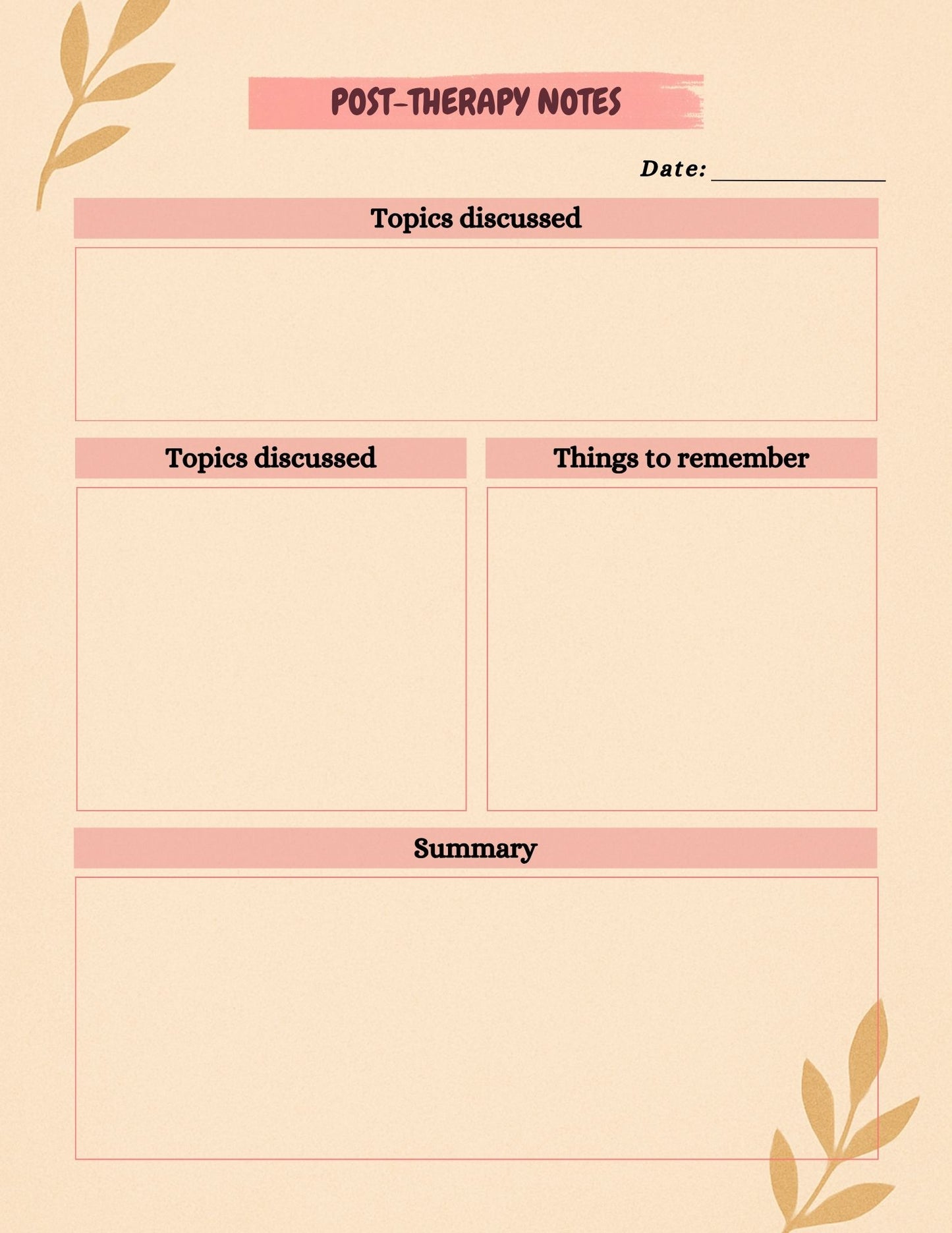 Mental Health Planner