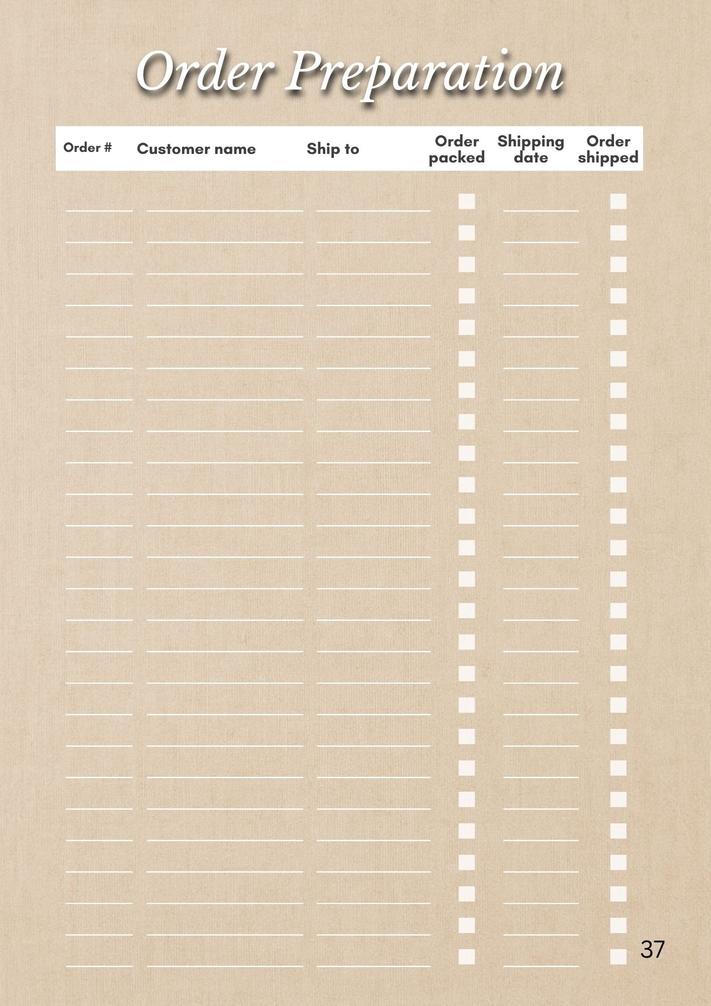Handmade Business Planner