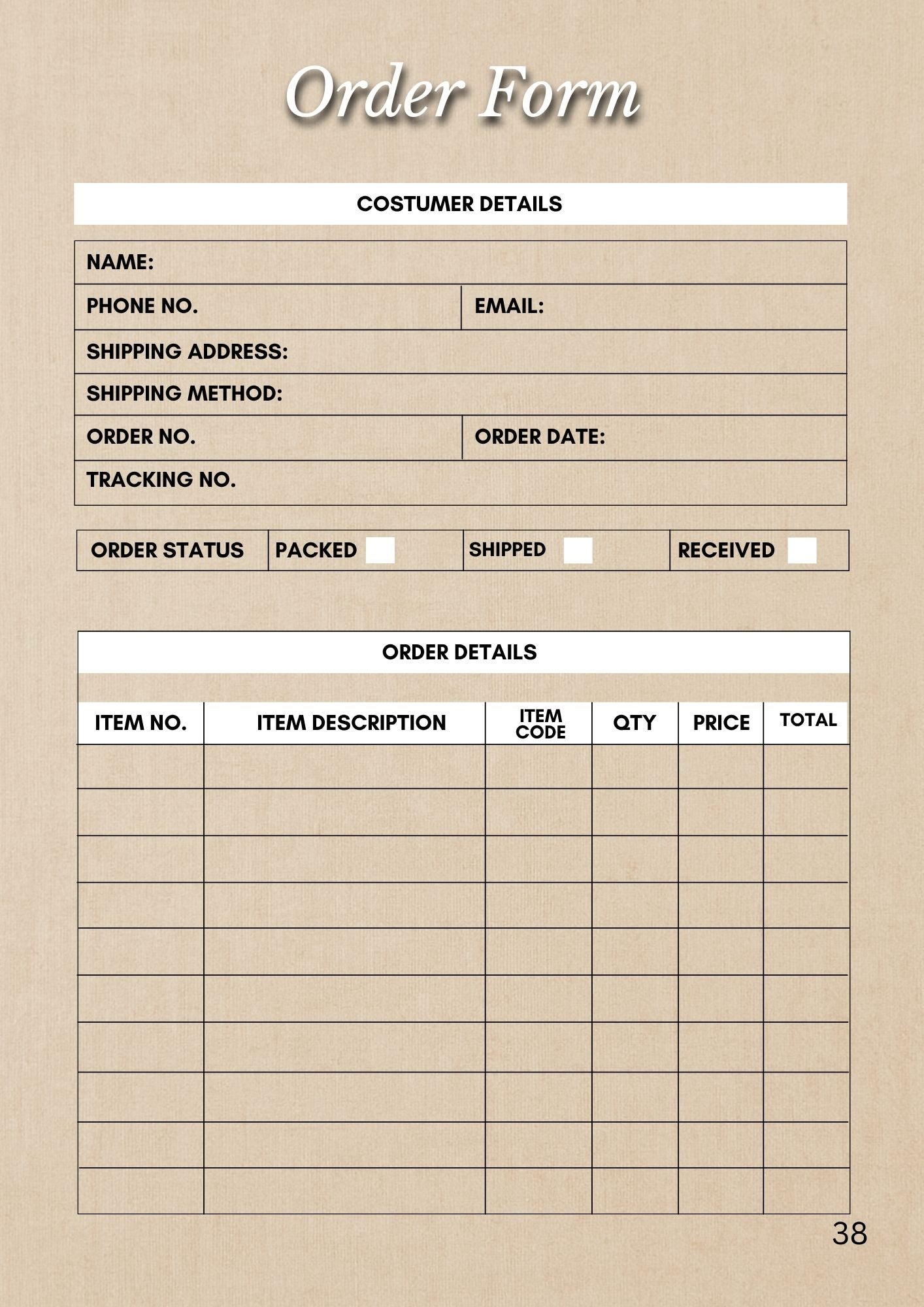 Handmade Business Planner
