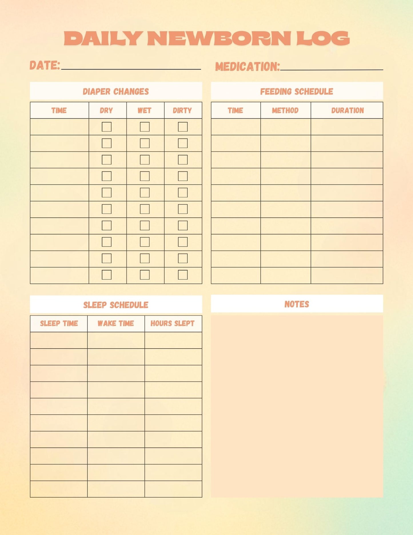 Newborn Planner