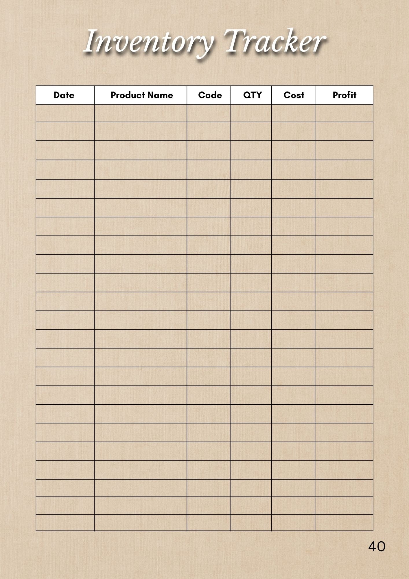 Handmade Business Planner