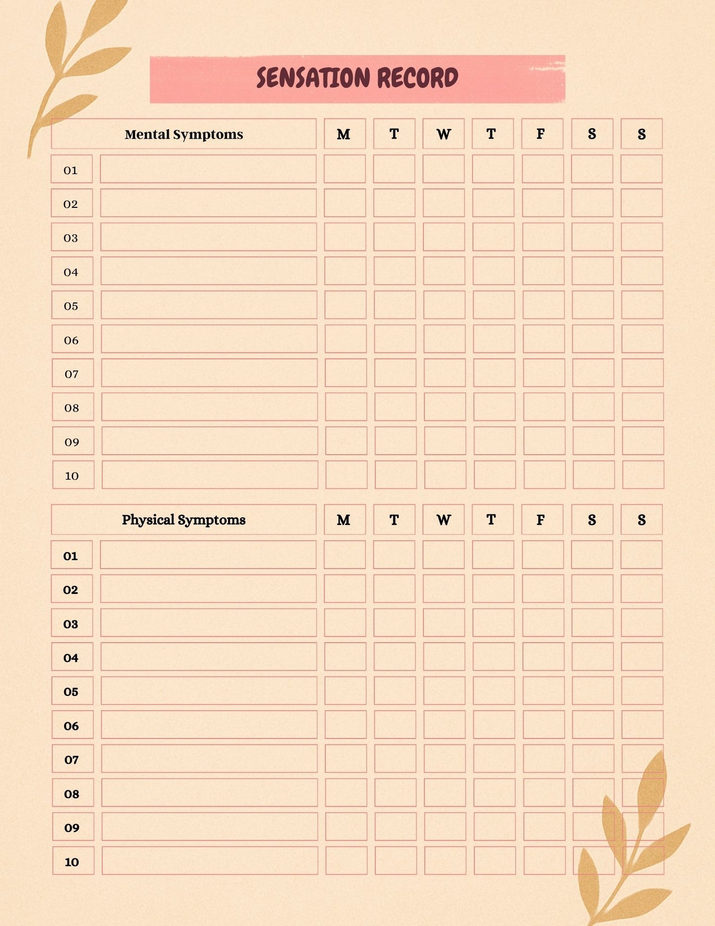 Mental Health Planner