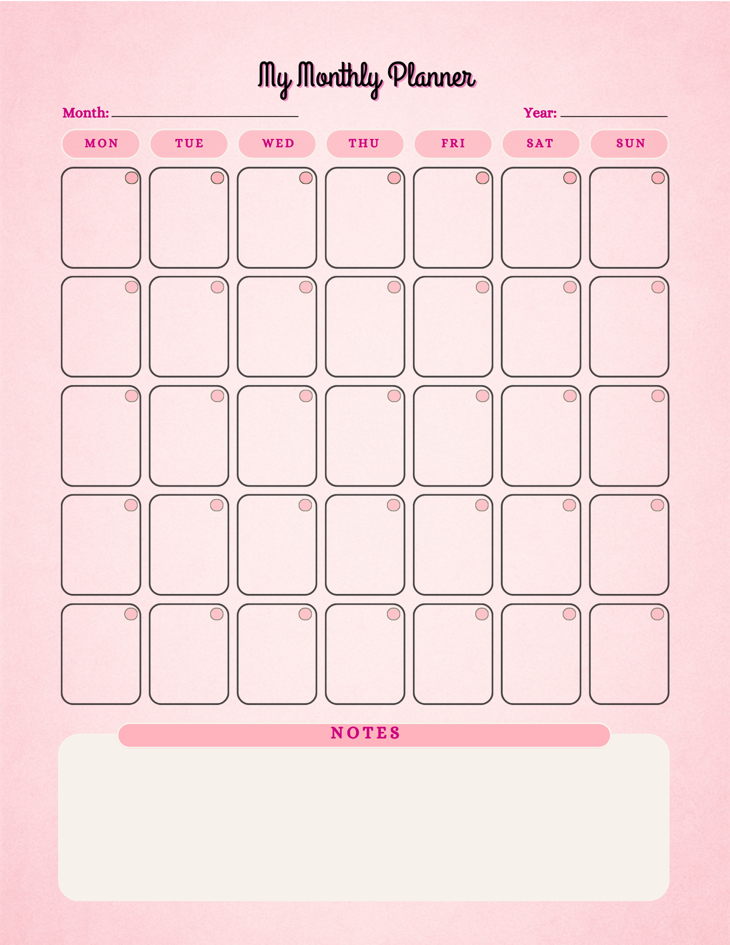 Pink Planner Bundle