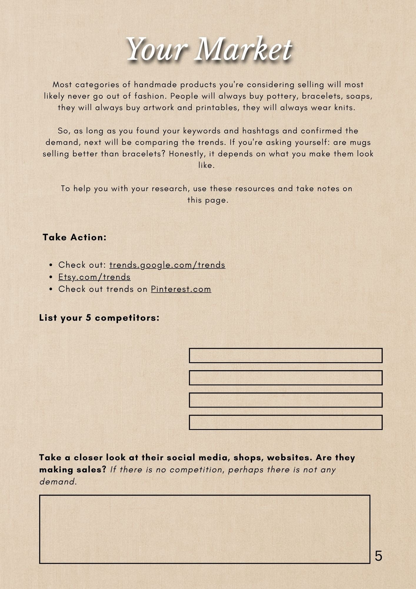 Handmade Business Planner