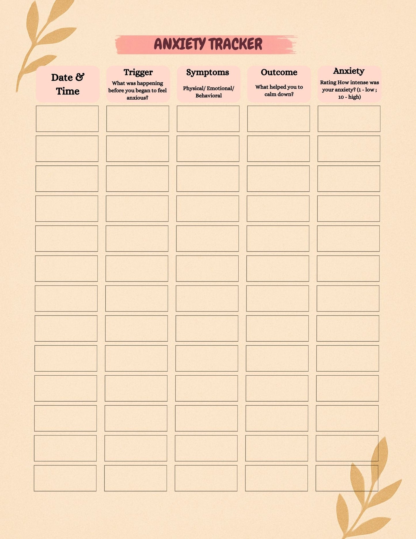 Mental Health Planner