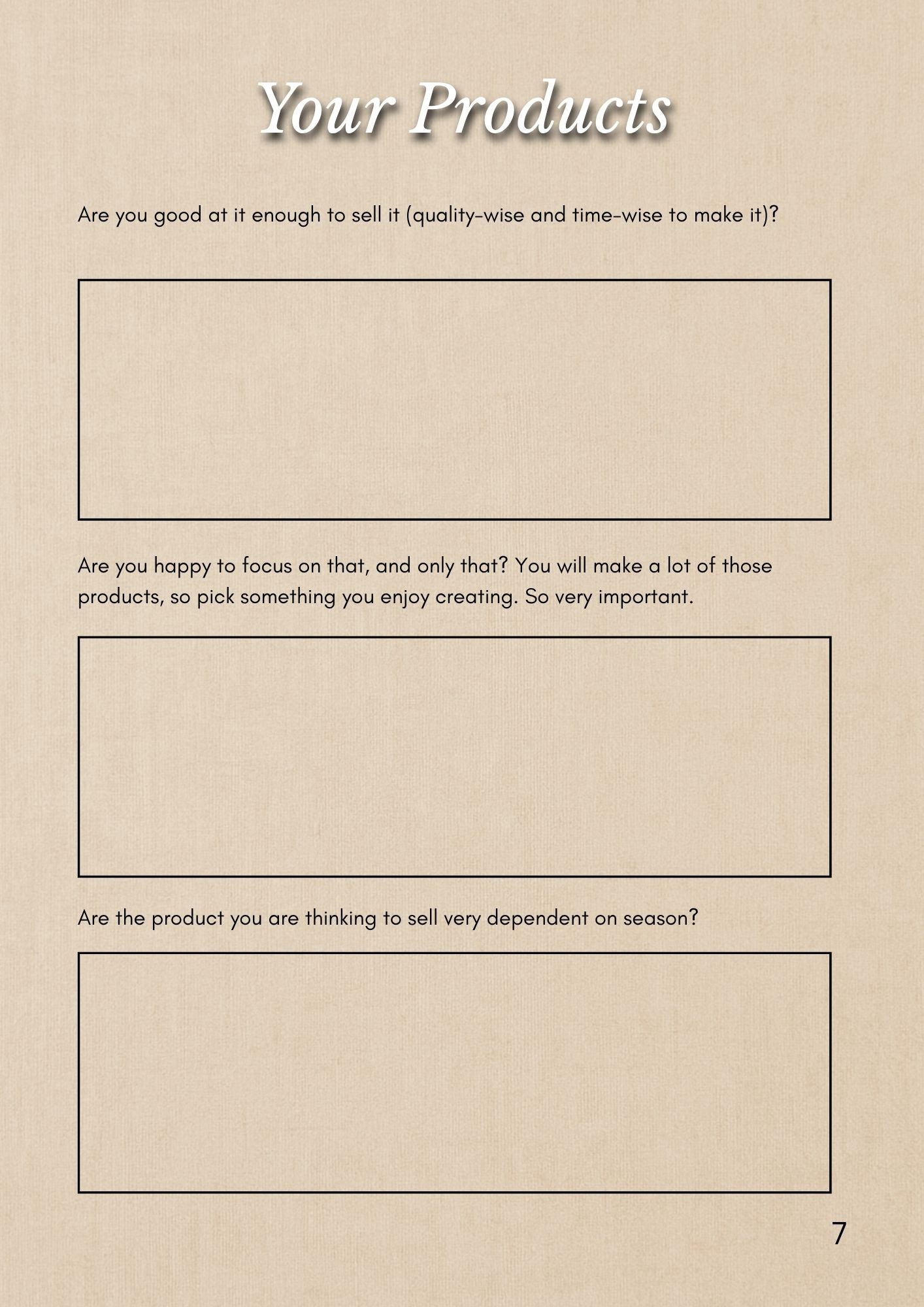 Handmade Business Planner