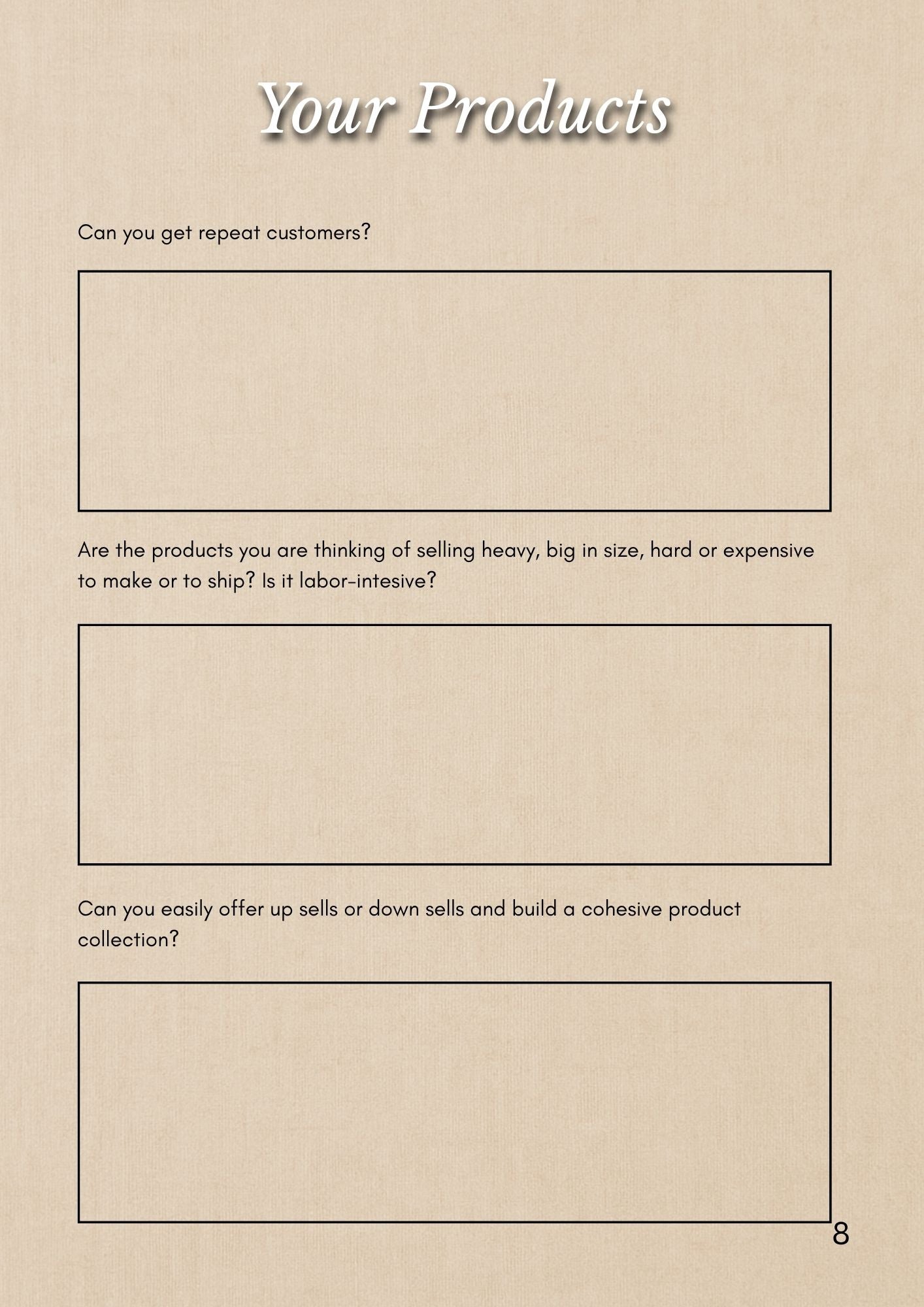 Handmade Business Planner