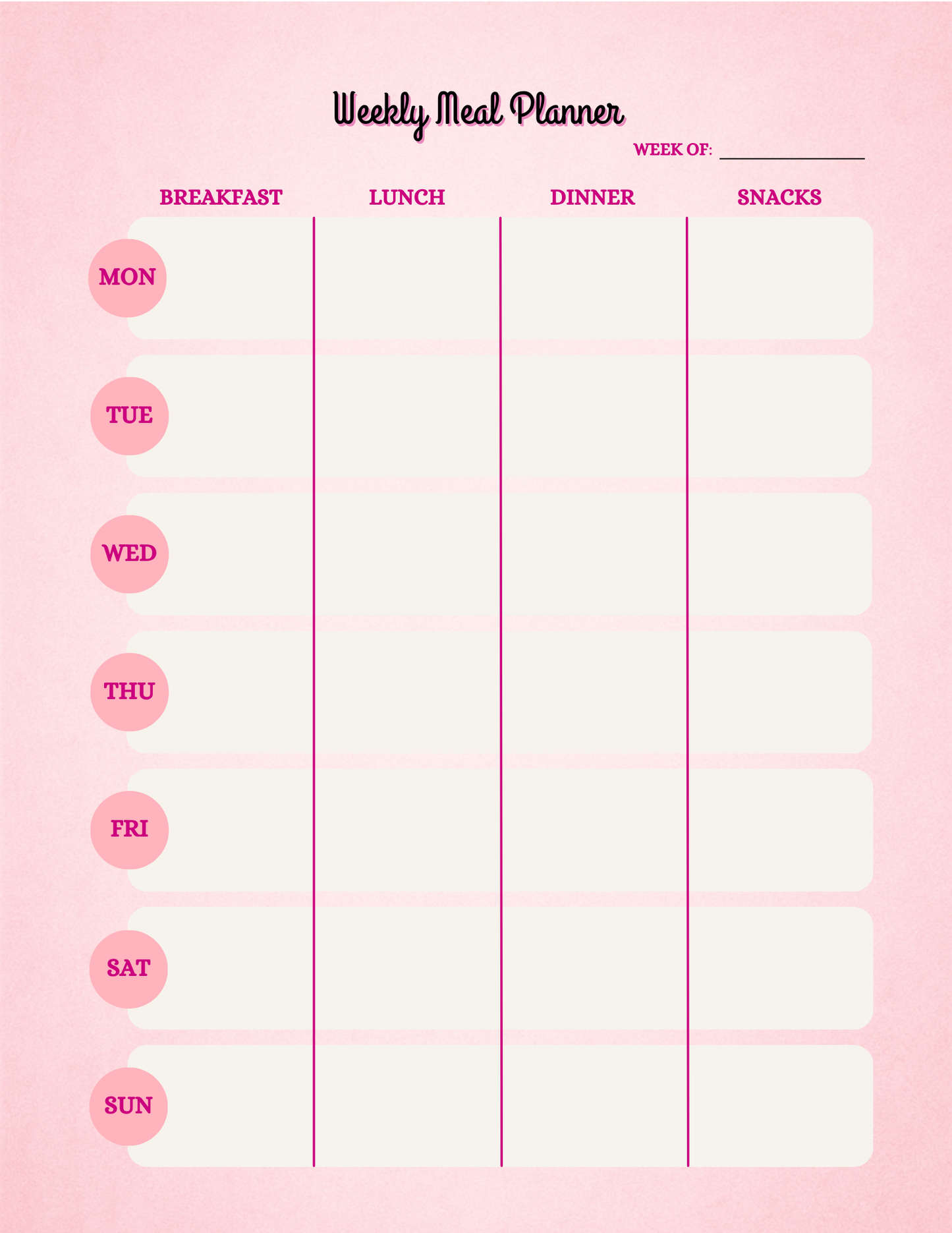 Pink Planner Bundle