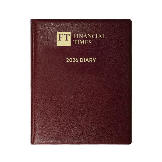 2026 Desk Diary - Week-to-View Planner - Claret (DCC-26)